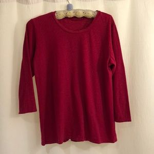 Cut loose long sleeve tee. M